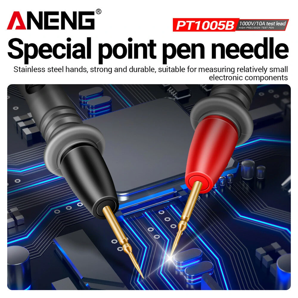 ANENG PT1005B 10A 1000V Digital Multimeter Probe Universal Test Lead Needle Pin Wire Pen Cable Kit Current Voltmeter Tester Wire — view 4