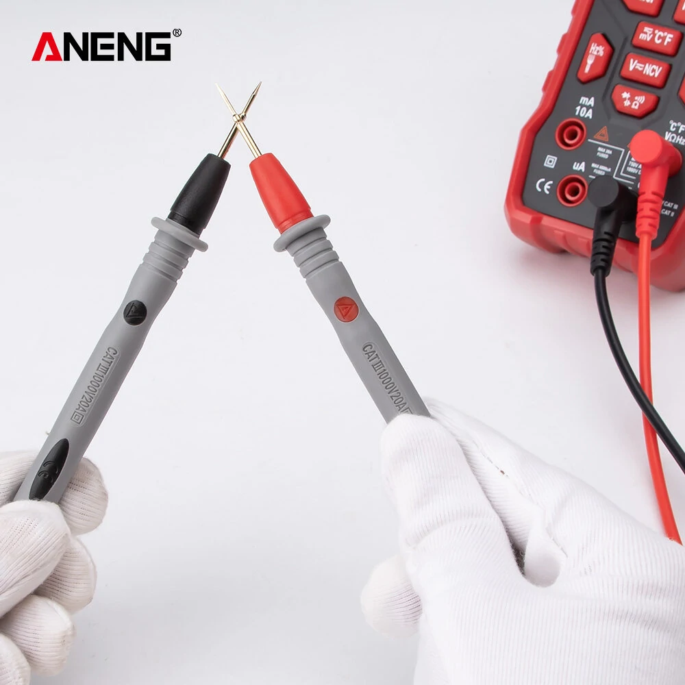 ANENG PT1032 20A 1000V Slicon Rubber Delay Wire Gold Plated Sharp Probe Needles Digital Multi Meter Test Lead — view 4