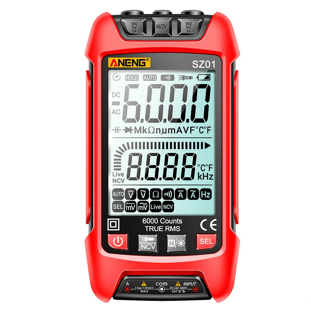 ANENG SZ01 6000 Counts Auto Range True RMS Digital Multimeter High Precision Resistance Frequency Tester — ANENG