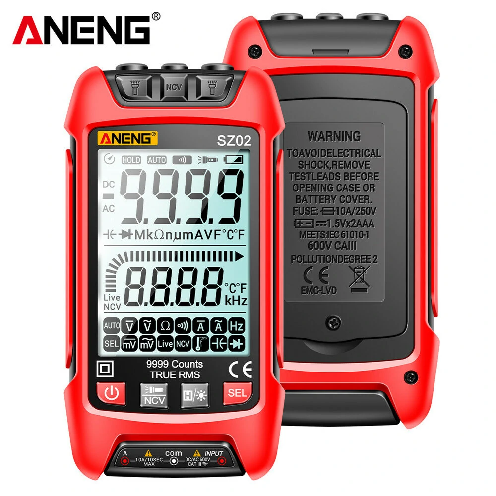 ANENG SZ02 9000 Counts Auto Range True RMS Digital Multimeter High Precision Resistance Frequency Capacitor Tester — view 4