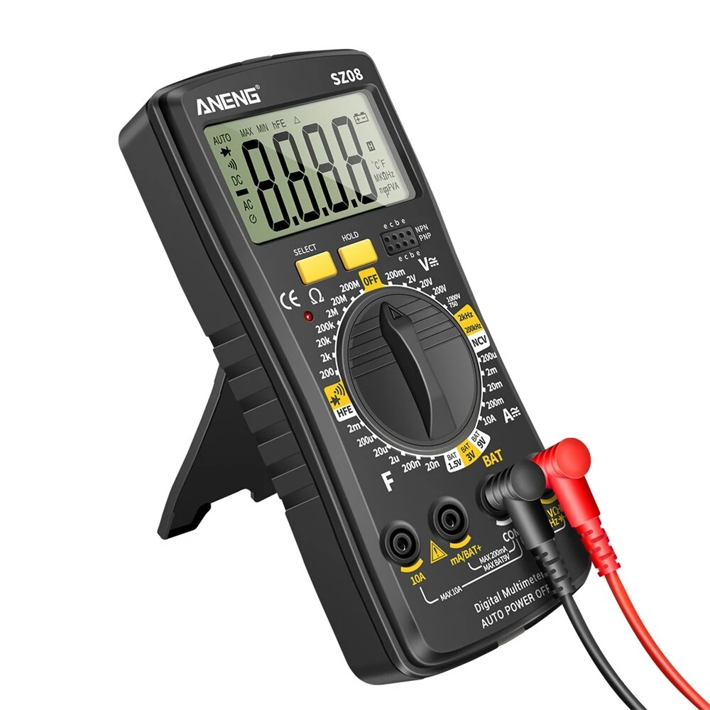 ANENG SZ08 Ultra-thin Split LCD Digital Multimeter Tester with  Stowable Test Pen AC/DC 220V Professional Multimetro Auto Voltmeter Resistance Tester Tool — view 11