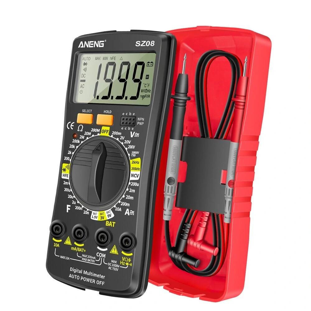 ANENG SZ08 Ultra-thin Split LCD Digital Multimeter Tester with  Stowable Test Pen AC/DC 220V Professional Multimetro Auto Voltmeter Resistance Tester Tool — view 2