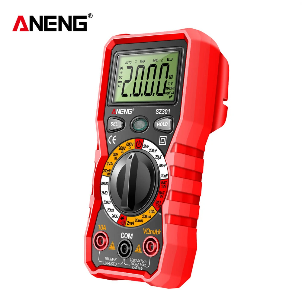 ANENG SZ301 Digital Multimeter AC/DC Votage Current Automatic Tester Electrical Resistance Ohm Ammeter Capacitance Meter — view 5