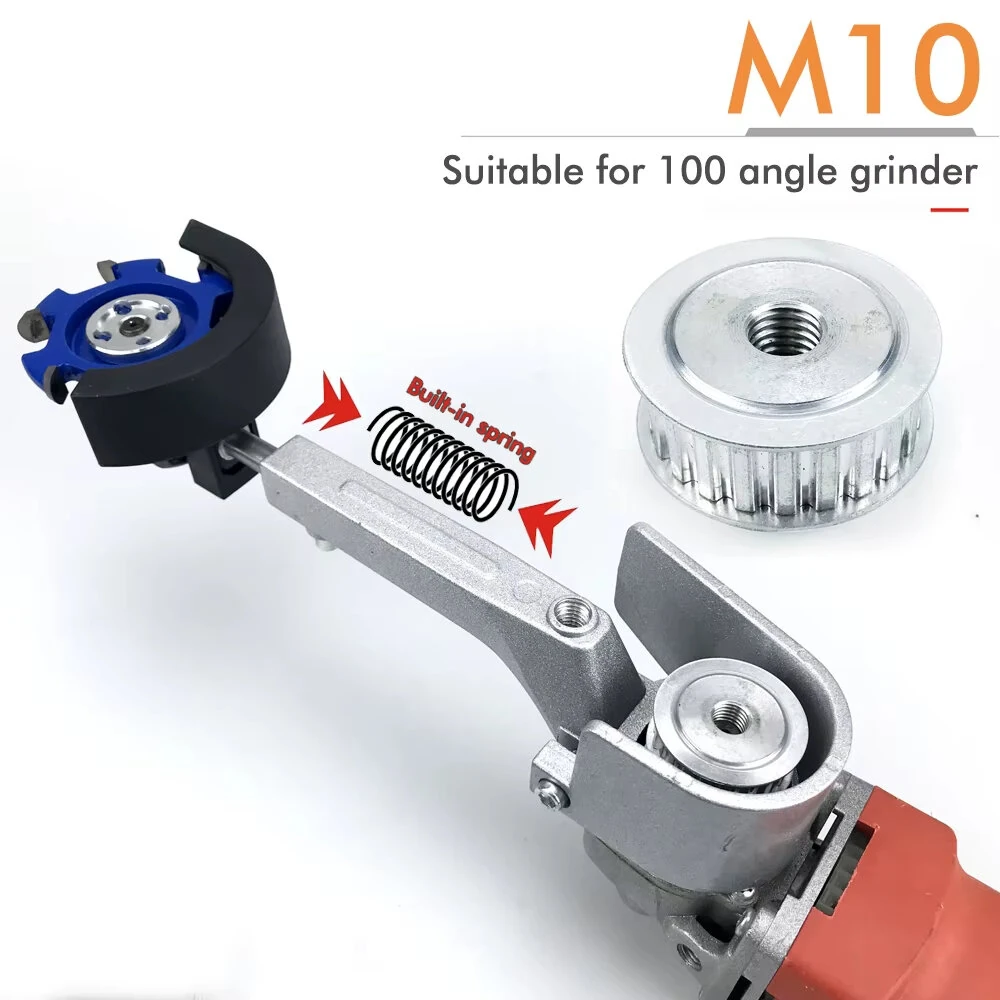 Angle Grinder Conversion Head Sculpting Carving Machine Adapter ABS Alloy Steel Compatible with Model 100 115 125 Grinders Includes M10 M14 Thread Protective Guard and Handle — view 5