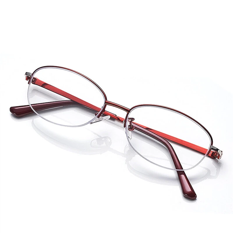 Anti-blue light HD Half Frame Reading Glasses Lightweight Comfy Elegant Women's Presbyopia Glasses — view 4