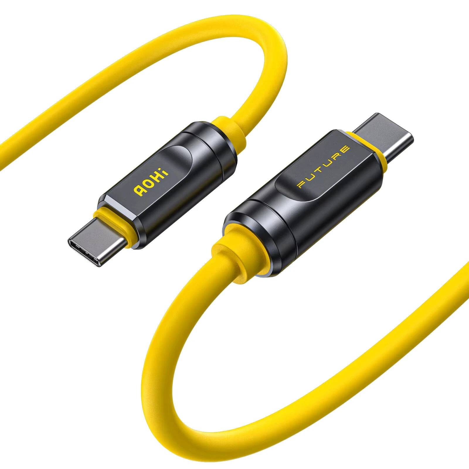 AOHi Adonis 5A 240W USB4 2.0 Type-C to Type-C Cable 120Gbps Bandwidth PD3.1 Fast Charging Data Transmission 8K/4K@540Hz Compatible with Thunderbolt5 Core Line 1M Long for iPhone 16 16 Pro 15 Pro Max for HUAWEI for SAMSUNG for iPad Pro