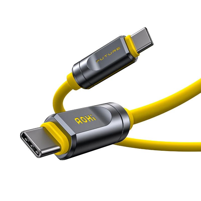 AOHi Adonis 5A 240W USB4 2.0 Type-C to Type-C Cable 120Gbps Bandwidth PD3.1 Fast Charging Data Transmission 8K/4K@540Hz Compatible with Thunderbolt5 Core Line 1M Long for iPhone 16 16 Pro 15 Pro Max for HUAWEI for SAMSUNG for iPad Pro — view 3
