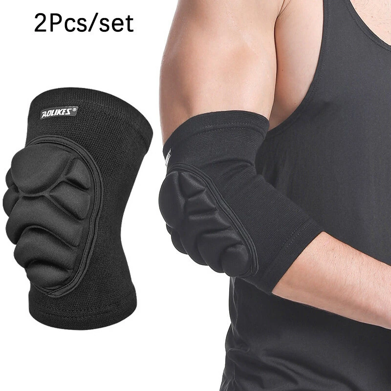 Aolikes 1Pair Hand Pads Elbow Protector Volleyball Sponge Support Compression Elbow Braces For Basketball Tennis Football — view 3
