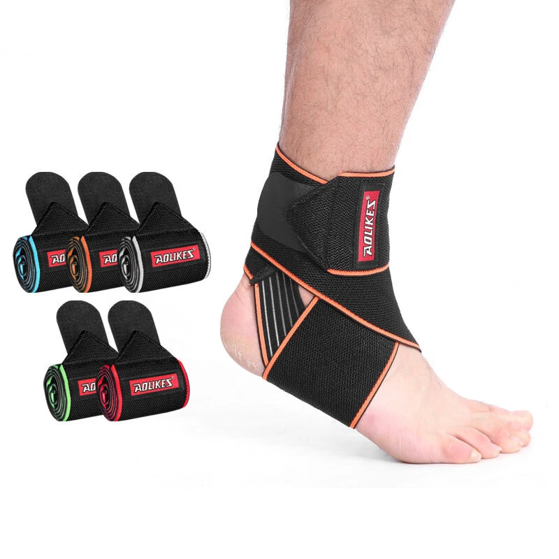 AOLIKES 1PCS Ankle Support Adjustable Ankle Brace Breathable Nylon Material Super Elastic and Comfortable Suitable for Sports — view 2