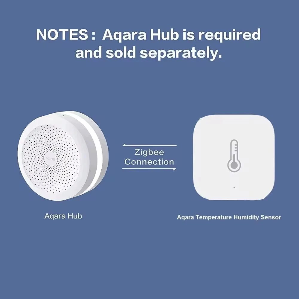Aqara Smart Zigbe Temperature Sensor Air Pressure Humidity Environment Sensor Smart Control Work with Aqara Hub Mihome Homek APP — view 2