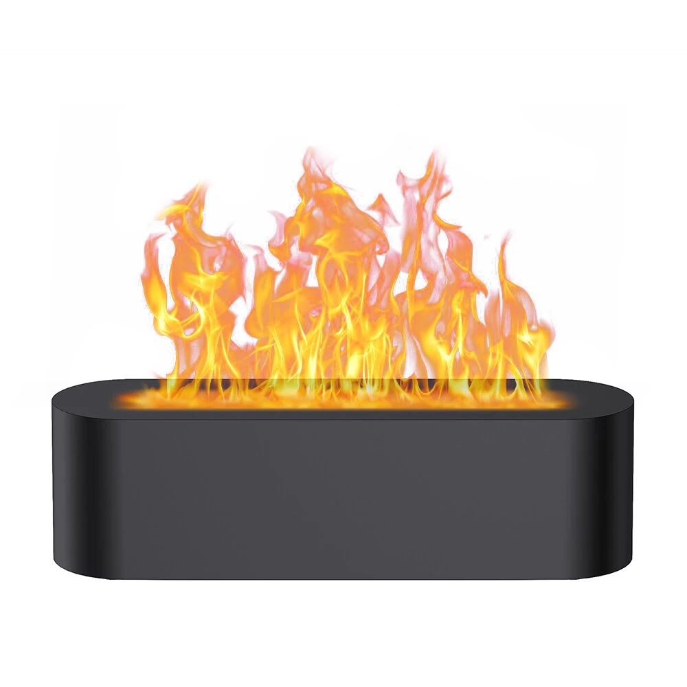 Aroma Diffuser Desktop Colorful Simulation Flame Machine Aromatherapy Humidifier Lamp Led Essential Oil Flame Lamp Difusor — Aroma
