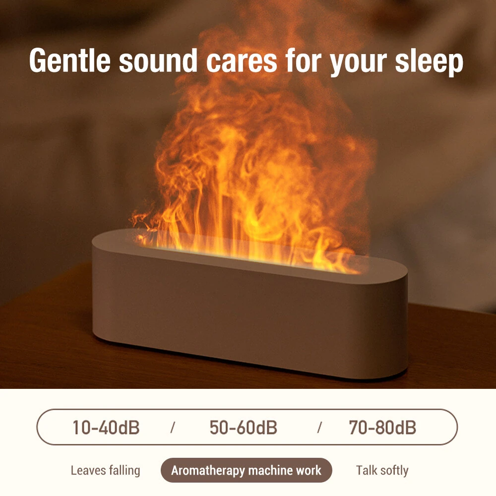 Aroma Diffuser Desktop Colorful Simulation Flame Machine Aromatherapy Humidifier Lamp Led Essential Oil Flame Lamp Difusor — view 8