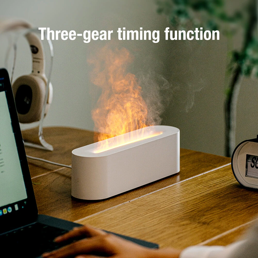 Aroma Diffuser Desktop Colorful Simulation Flame Machine Aromatherapy Humidifier Lamp Led Essential Oil Flame Lamp Difusor — view 9