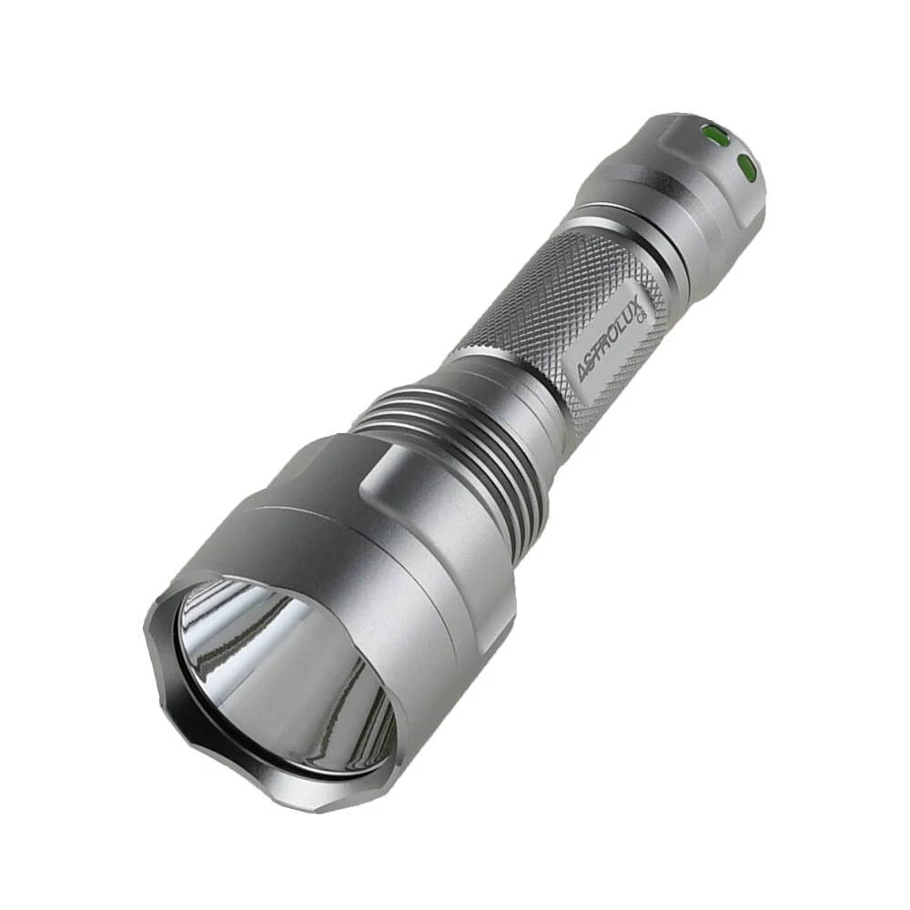Astrolux C8 Silver XP-L HI Long Shot 1300Lumens 7/4modes A6 Driver Tactical EDC — view 2