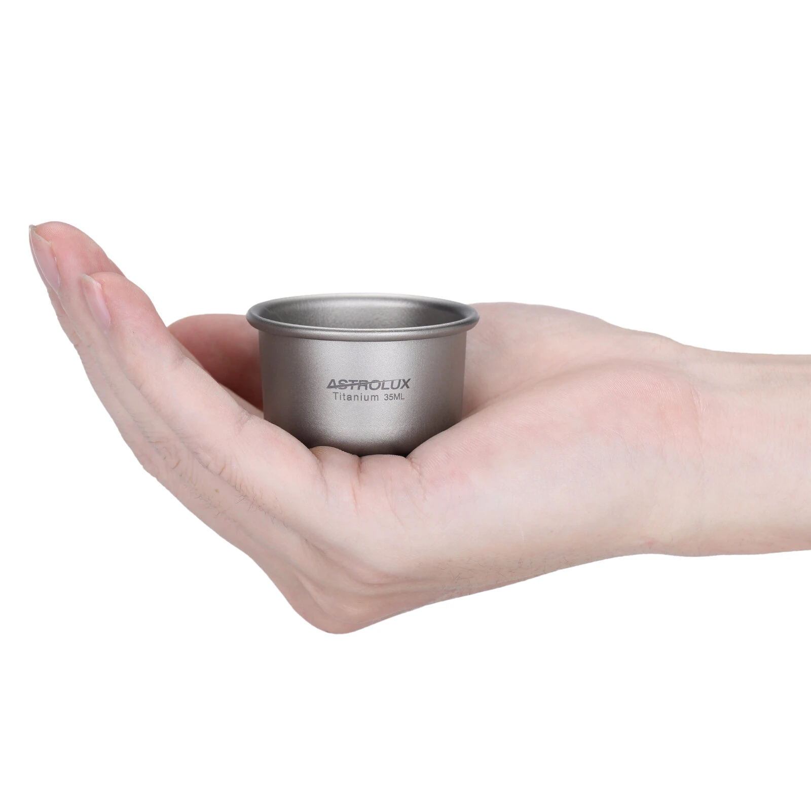 Astrolux® Ti-C1 Titanium Cup Titanium Tea Cup Outdoor Camping Tableware Drinking Mug Picnic Daily Drinkware Home Use Outdoor Backpacking Hiking — view 2