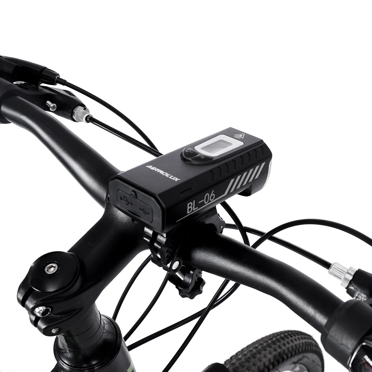 Astrolux® BL06 3+3 LEDs 2000LM Bike Headlight Dual Distance Beam 10000mAh Phone Power Bank Bike Light USB Rechargeable LED Handlebar Flashlight for Electric Bike Electric Scooter MTB Bicycle — view 6