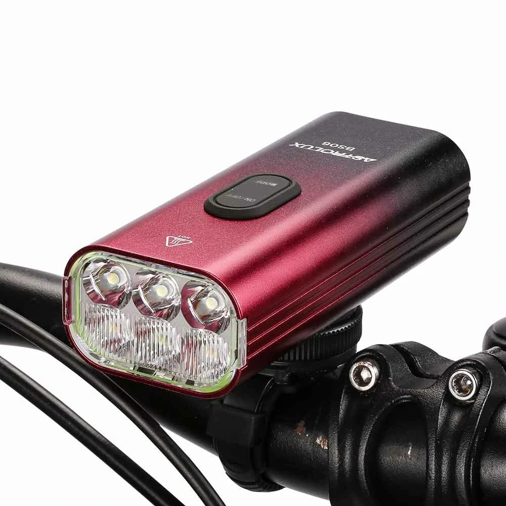 Astrolux® BS06 2000Lm Brightness Bike Headlights 6 LED Large Beads 10000mAh Battery Dual Distance Beam Design IPX6 Waterproof 5 Light Modes Type-C Fast Charge Easy to Install Bicycle Front Light Flashlight — view 2