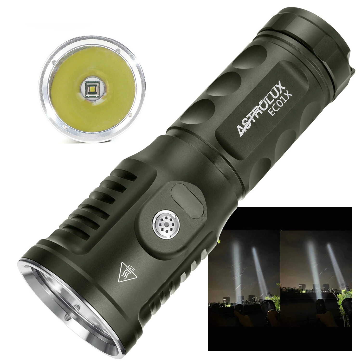 Astrolux® EC01X 2.0 6800LM 32000mAh 46950 Battery Long Throw Flashlight Type-C USB Rechargeable Powerful LED Torch High Lumen Strong Light Search Lamp — Astrolux
