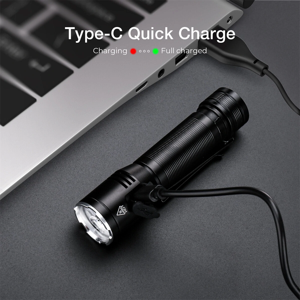Astrolux® EP03 2050LM LH351B LED Super Bright Flashlight 8H Runtime Type-C Rechargeable with 18650 Battery IP67 Waterproof Torch Emergency Camping Lantern — view 6