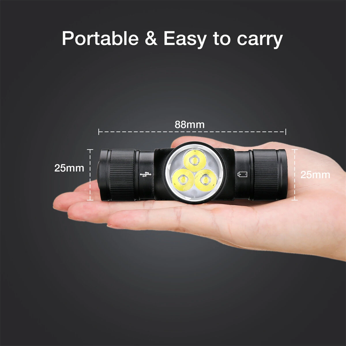 Astrolux® HS03 3* LH351B Powerful LED Headlamp 1080LM Headlight Type-C Rechargeable with 18650 Battery Waterproof Camping Fishing Head Torch Emergency Lantern — view 11