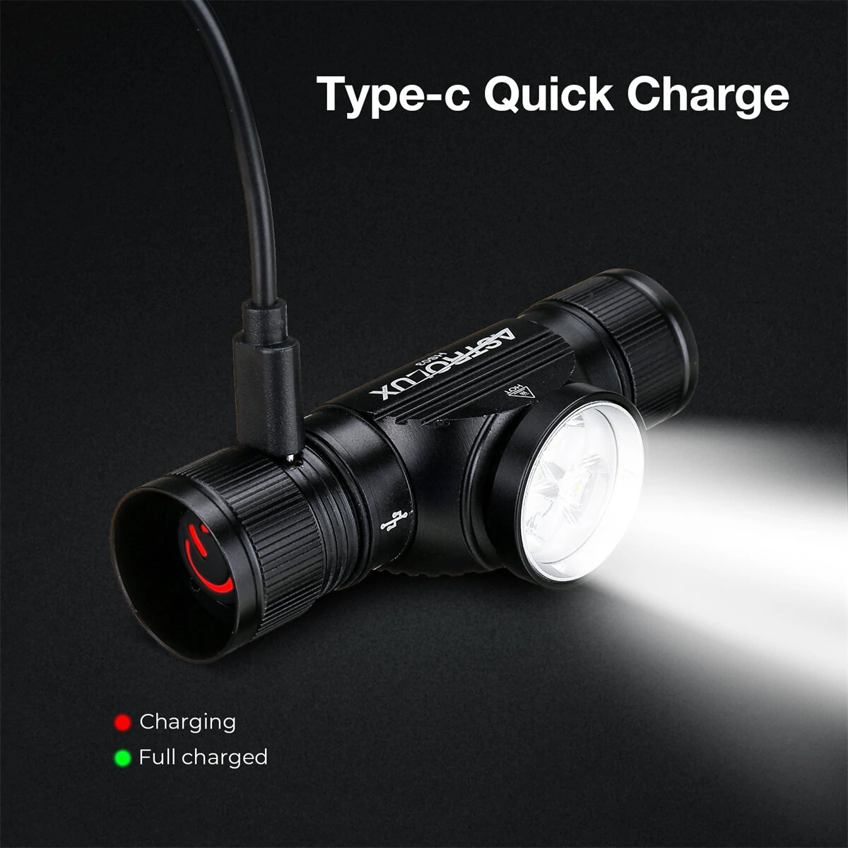 Astrolux® HS03 3* LH351B Powerful LED Headlamp 1080LM Headlight Type-C Rechargeable with 18650 Battery Waterproof Camping Fishing Head Torch Emergency Lantern — view 7