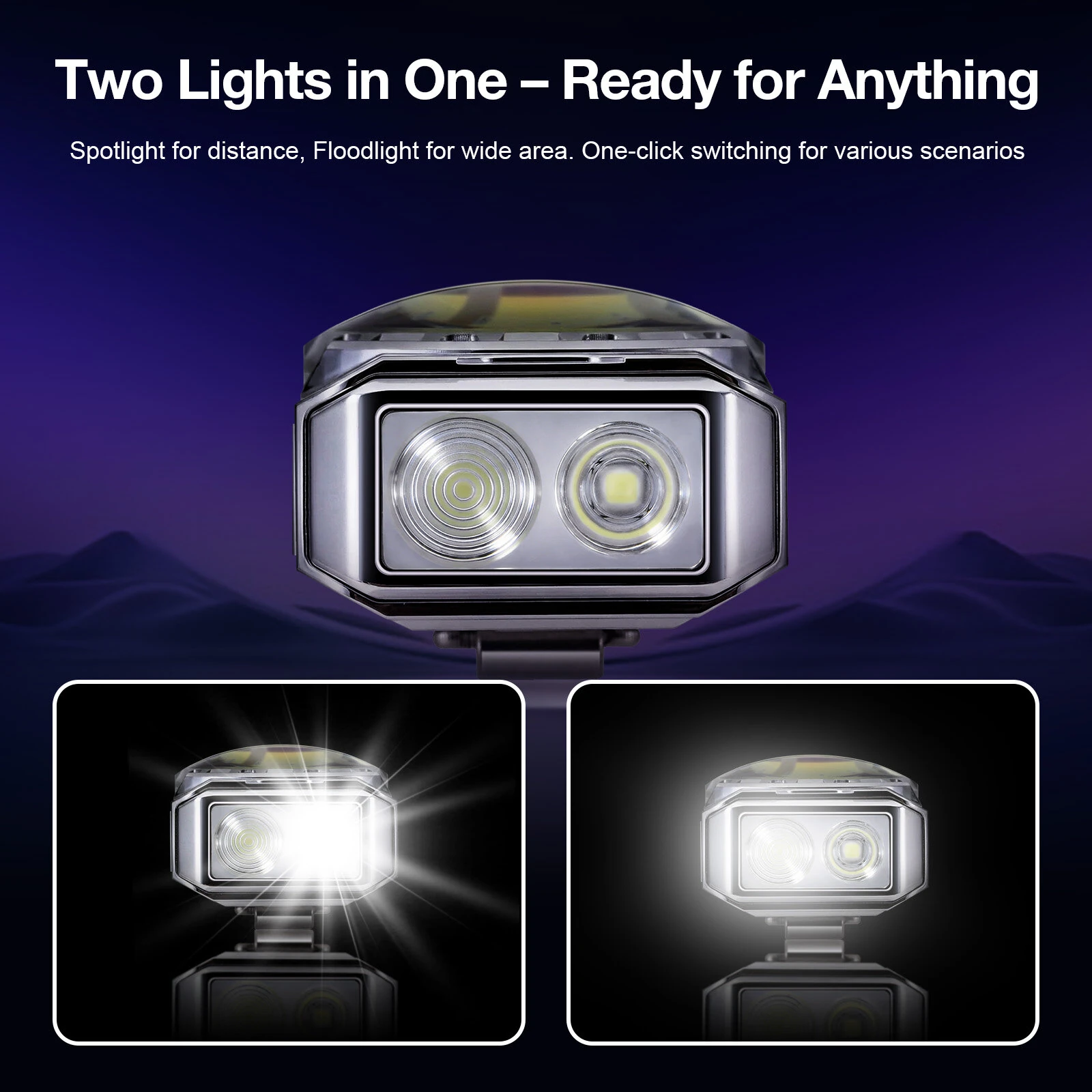 Astrolux® K3 1550LM EDC Flashlight Long Throw 209m Rotary Dial Control Throw Flood Combo LED Torch with RGB 18 LEDs, UV 395nm, 16300 Rechargeable, IPX6 — view 6