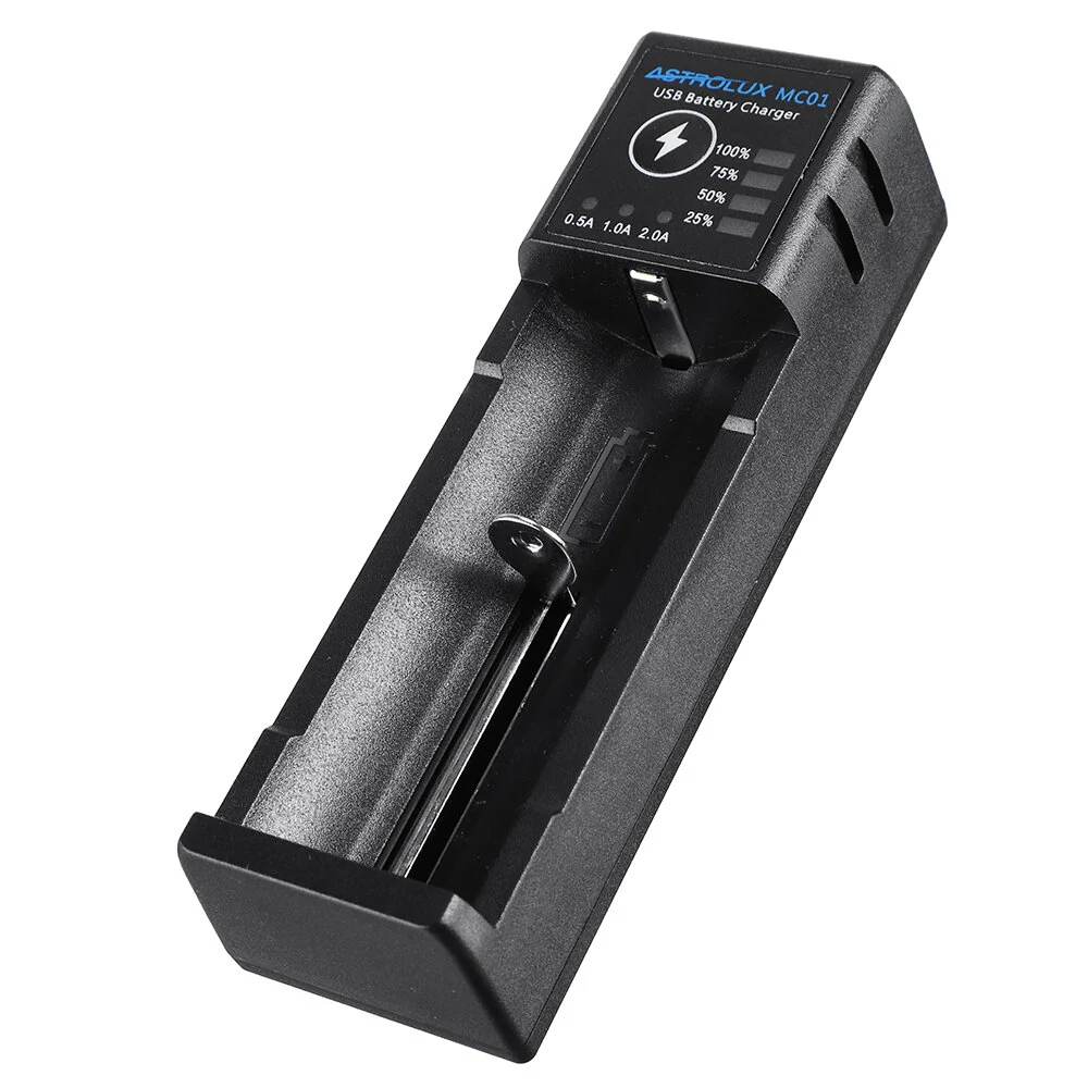 Astrolux® MC01 2 in1 USB Charging Mini Battery Charger Portable Mobile Phone Power Bank Current Optional Charger For 18650 21700 26650 Li-ion Battery — view 8