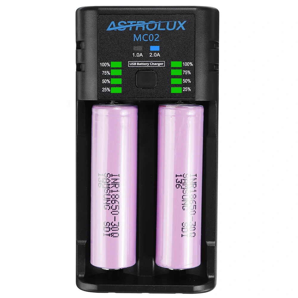Astrolux® MC02 2 in1 USB Charging Mini Battery Charger Portable Mobile Phone Po — view 3