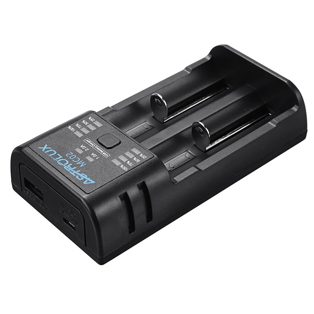 Astrolux® MC02 2 in1 USB Charging Mini Battery Charger Portable Mobile Phone Po — view 7