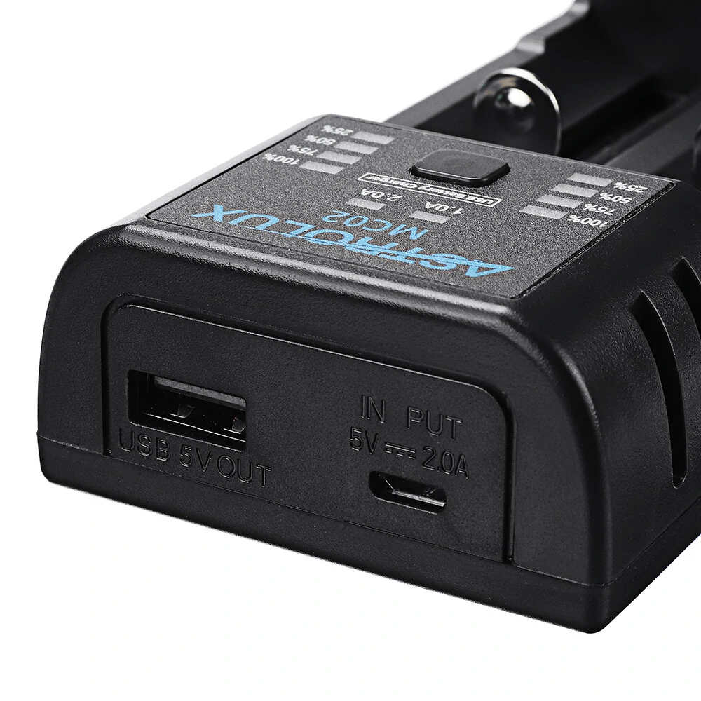 Astrolux® MC02 2 in1 USB Charging Mini Battery Charger Portable Mobile Phone Po — view 8