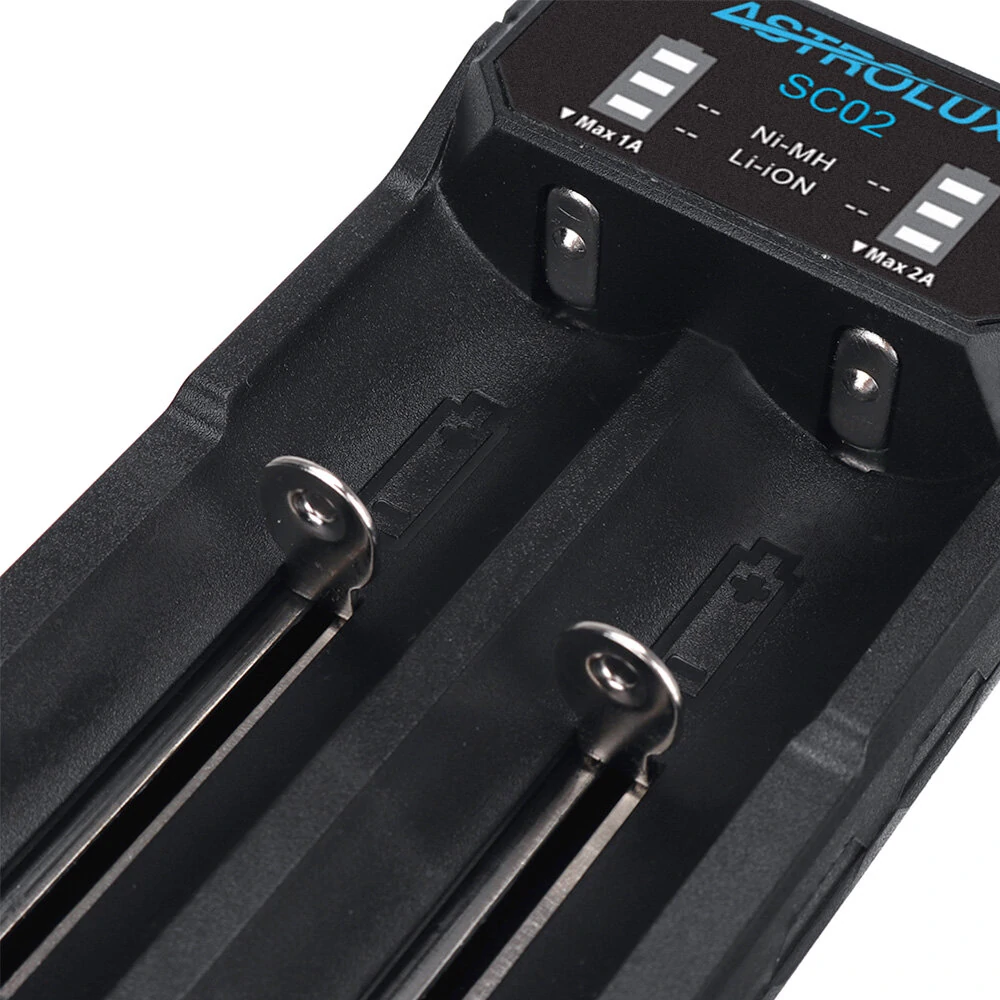 ASTROLUX® SC02 Type-C QC 3.0 Quick Charge USB Battery Charger Dual-slots For Li — view 8