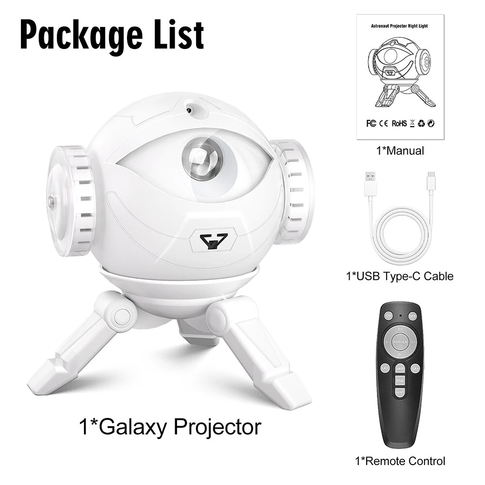 Astronaut Projection Lamp with Remote Control Children's Toy Gift Spaceman Multiple RGB Color Options Starry Sky Atmosphere Lamp — view 8