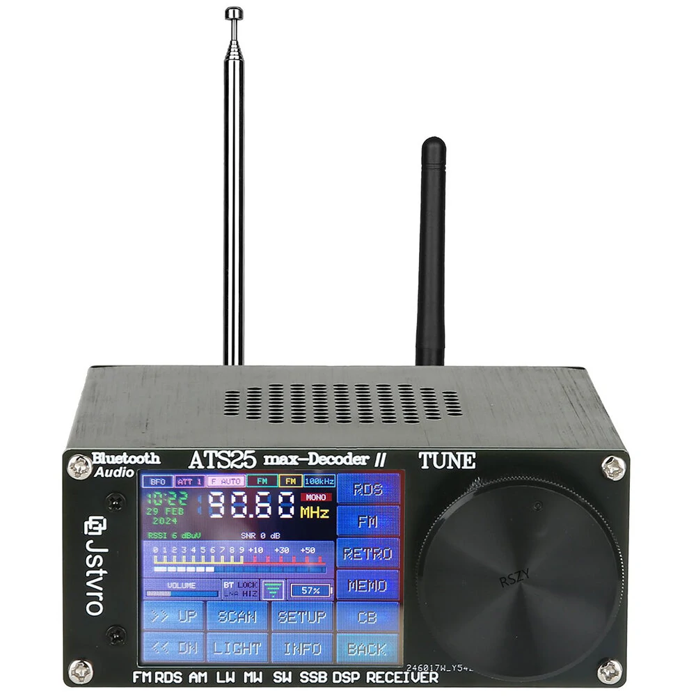 ATS25 max-DecoderⅡ Upgraded Radio Decoder with Advanced bluetooth 4000mAh Battery Superior Audio Spectrum Scanning Morse Code and Digital Communication Decoder — view 2