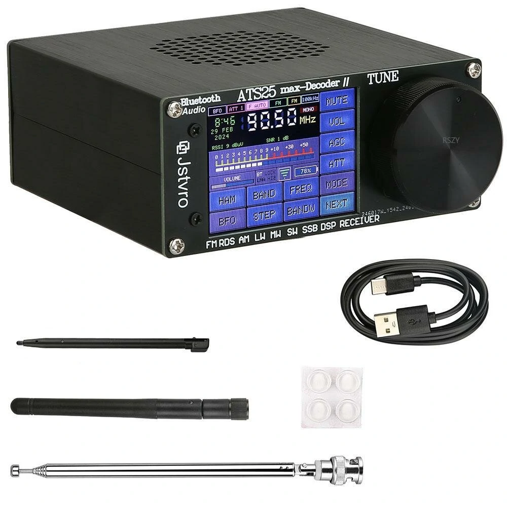 ATS25 max-DecoderⅡ Upgraded Radio Decoder with Advanced bluetooth 4000mAh Battery Superior Audio Spectrum Scanning Morse Code and Digital Communication Decoder — view 5