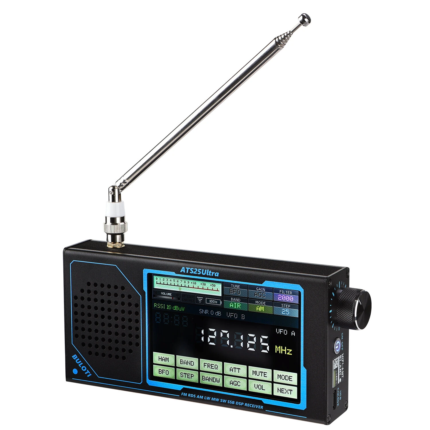 ATS25 Ultra Bluetooth Radio Receiver Wide Frequency Coverage 118-214 MHz FM LW MW SW SSB Air Band Multi-Mode Decoding Portable Rechargeable Low Noise Amplifier — view 4