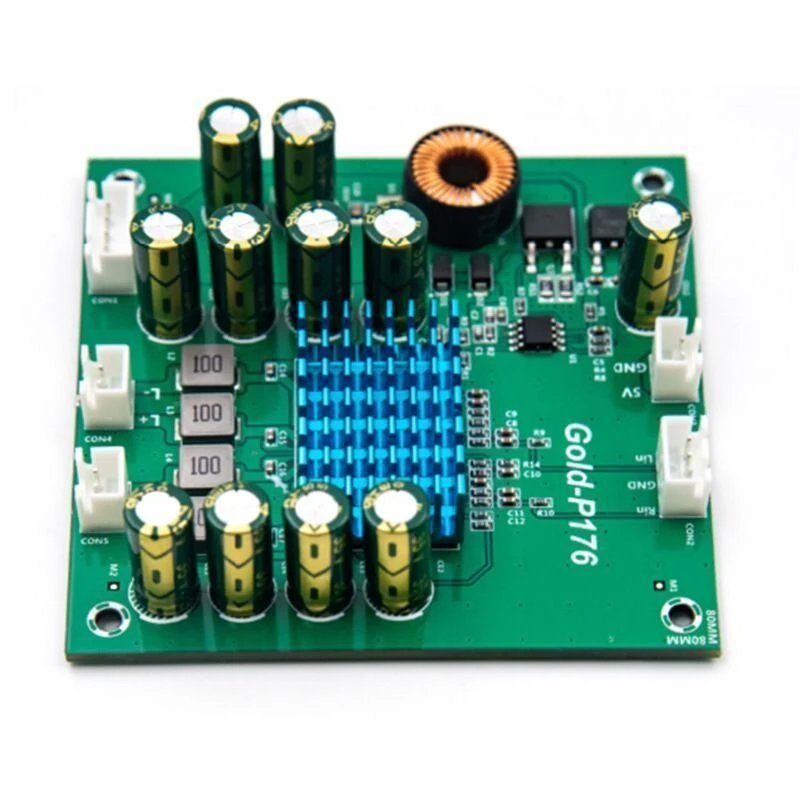 Audio Amplifier Module Class D Gold-P176 Bluetooth TPA3116D2 50W+50W 2 Channel DC12V-24V High Performance — Audio