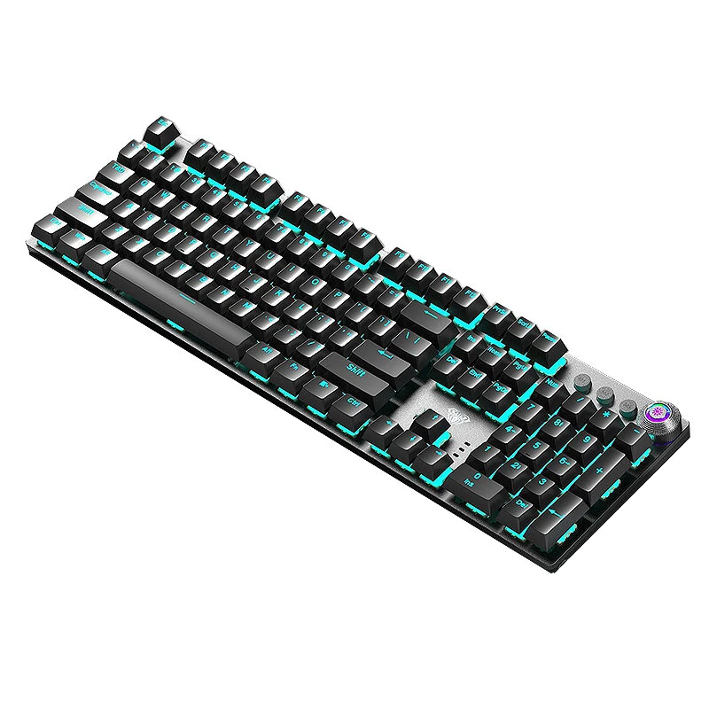 AULA F2088Air Tri-mode Mechanical Keyboard with Knob 104 Keys Hot-swappable 3000mAh Rechargeable 2.4G/bluetooth/Wired Gaming Keyboards