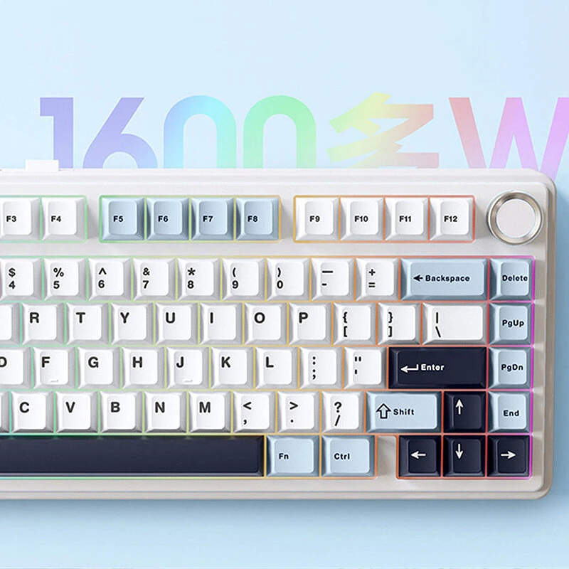 AULA F75 80 Keys Tri-mode Customized Mechanical Gaming Keyboard Hot Swappable RGB BT/2.4G/Type-C 75% Layout Wireless Gaming Keyboard Gasket Structure — view 3