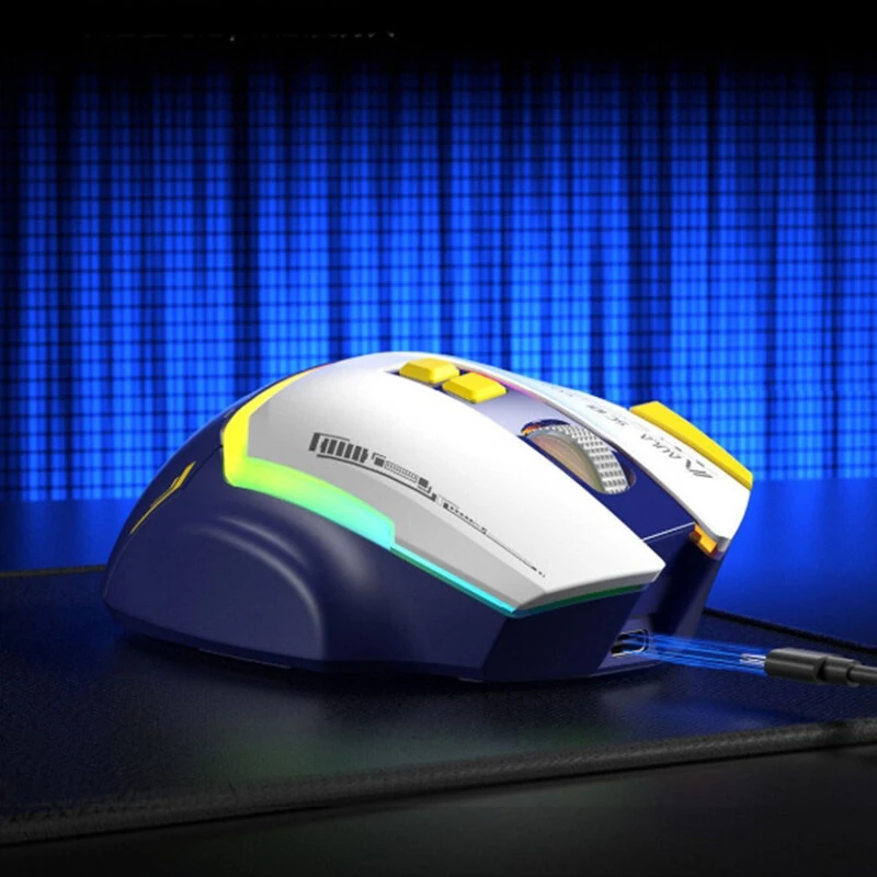 AULA SC101 Mech Mouse Wireless bluetooth 800-4000DPI RGB Light 500mAh Battery Ergonomics Design Dual Mode Esports Gaming Mouse — view 6