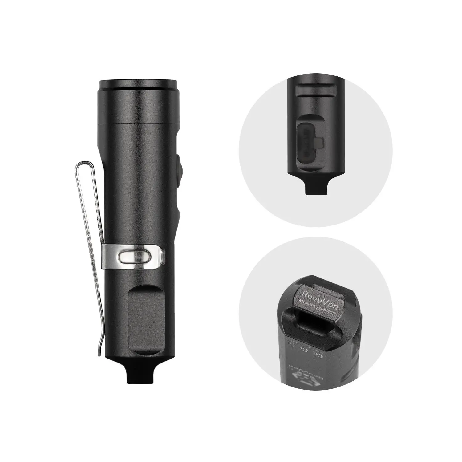 Aurora A3 XP-G3 LED/Nichia 219C USB Rechargeable Waterproof Mini Flashlight 6063 — view 3