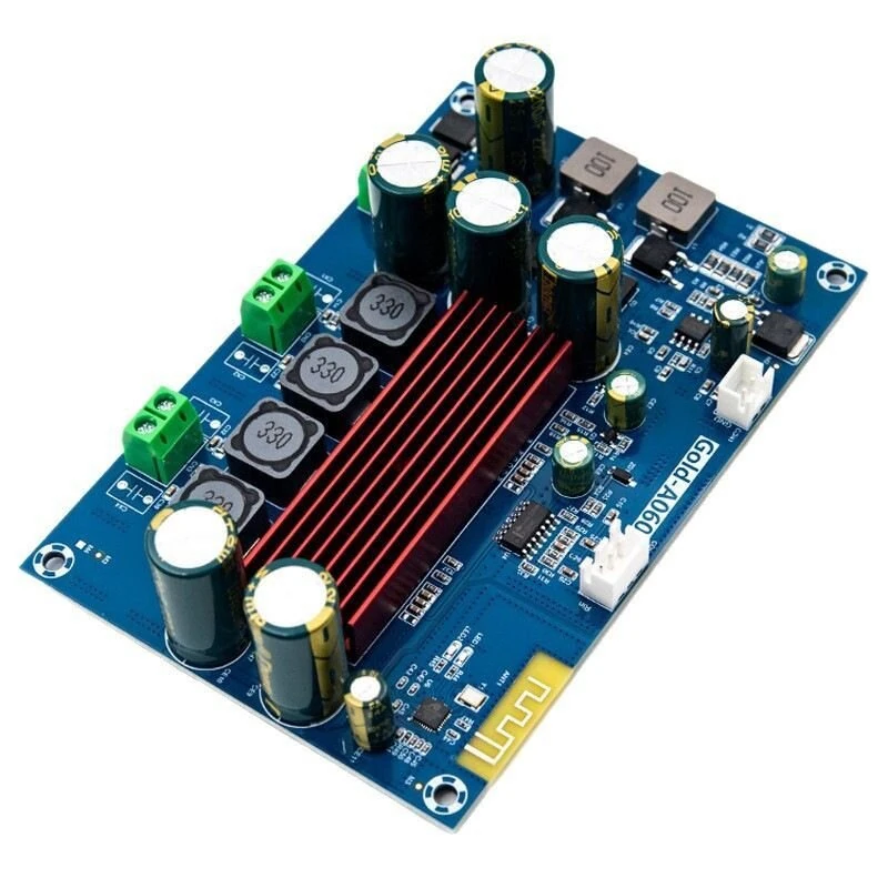 Auto-Boost High-Power Bluetooth Digital Amplifier Board TPA3116D2 Class D with 100W+100W Dual Channel Output Gold-A060 — view 2