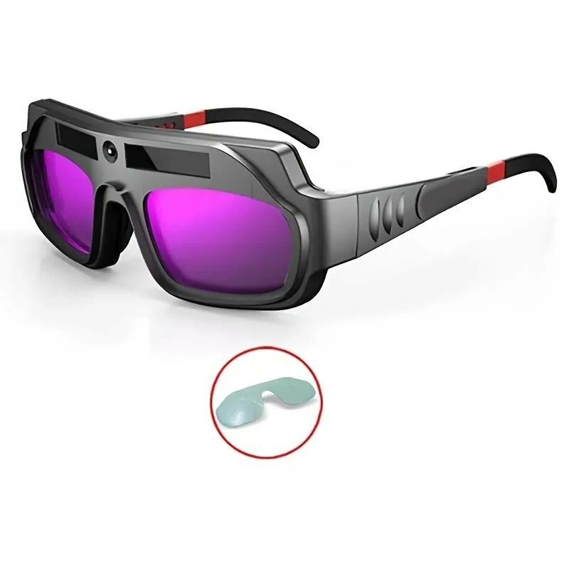 Auto Darkening Welding Goggles Anti-Scratch Large View Welder Glasses for Plasma Cut with 10 Pcs Lenses — view 4