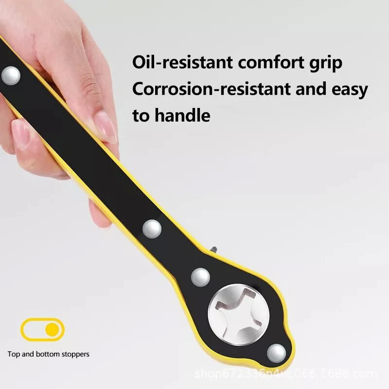 Auto Labor-saving Car Jack Ratchet Wrench 360° forward and reverse knob design Jack Ratchet Wrench Hand Tool Phillips Screwdriver — view 4