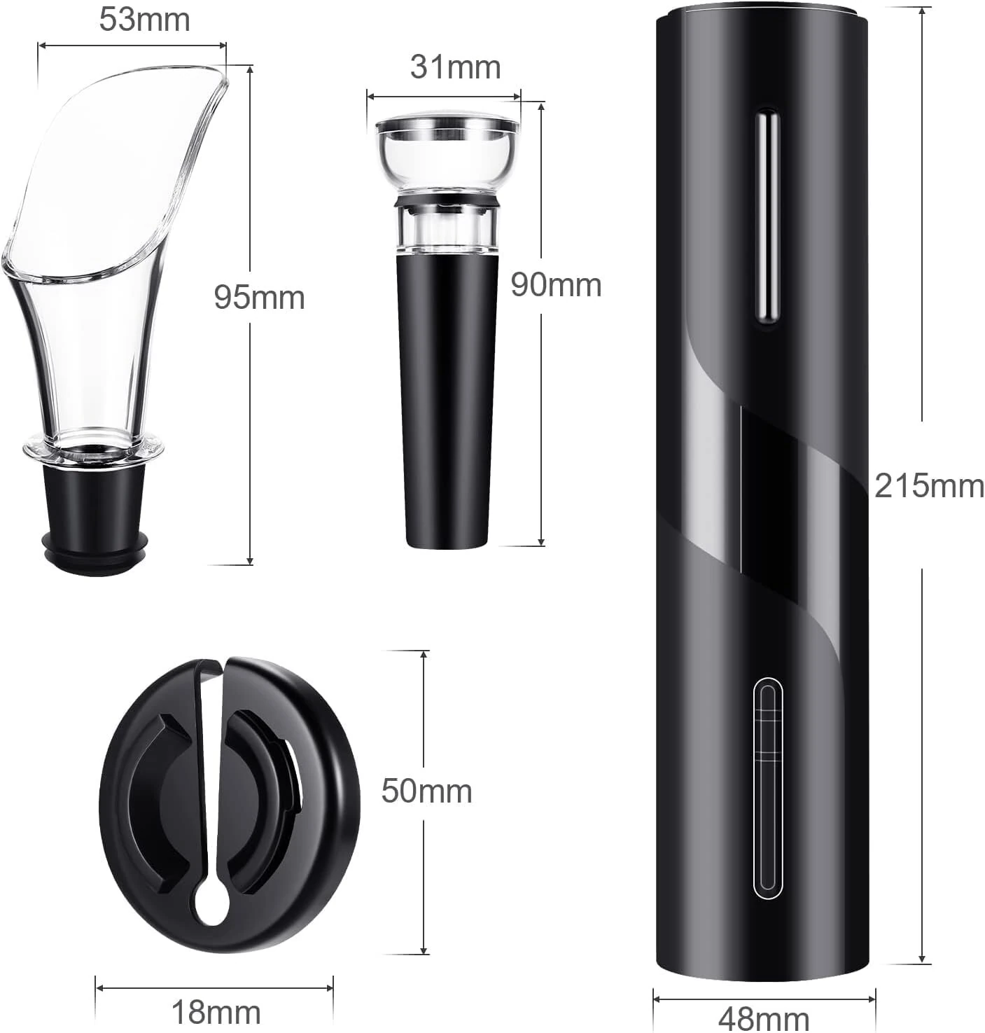 Automatic Electric Wine Openers USB Rechargeable Bottle Openers Corkscrew Wine Cap Opener — view 11