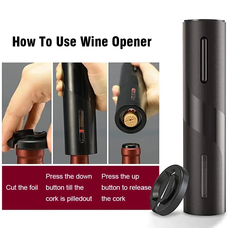 Automatic Electric Wine Openers USB Rechargeable Bottle Openers Corkscrew Wine Cap Opener — view 6