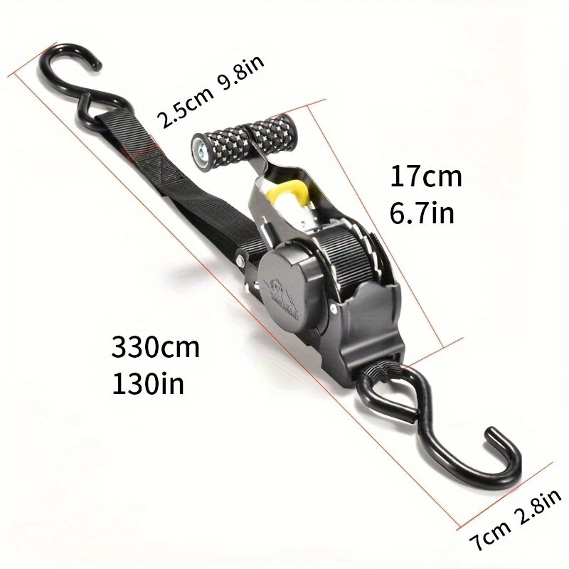 Automatic Retractable Stretch Wrapping Straps Polyester Rust-Resistant Tensioner 3.3m 680KG Wear-Resistant No Assembly Required Cargo Transportation — view 7