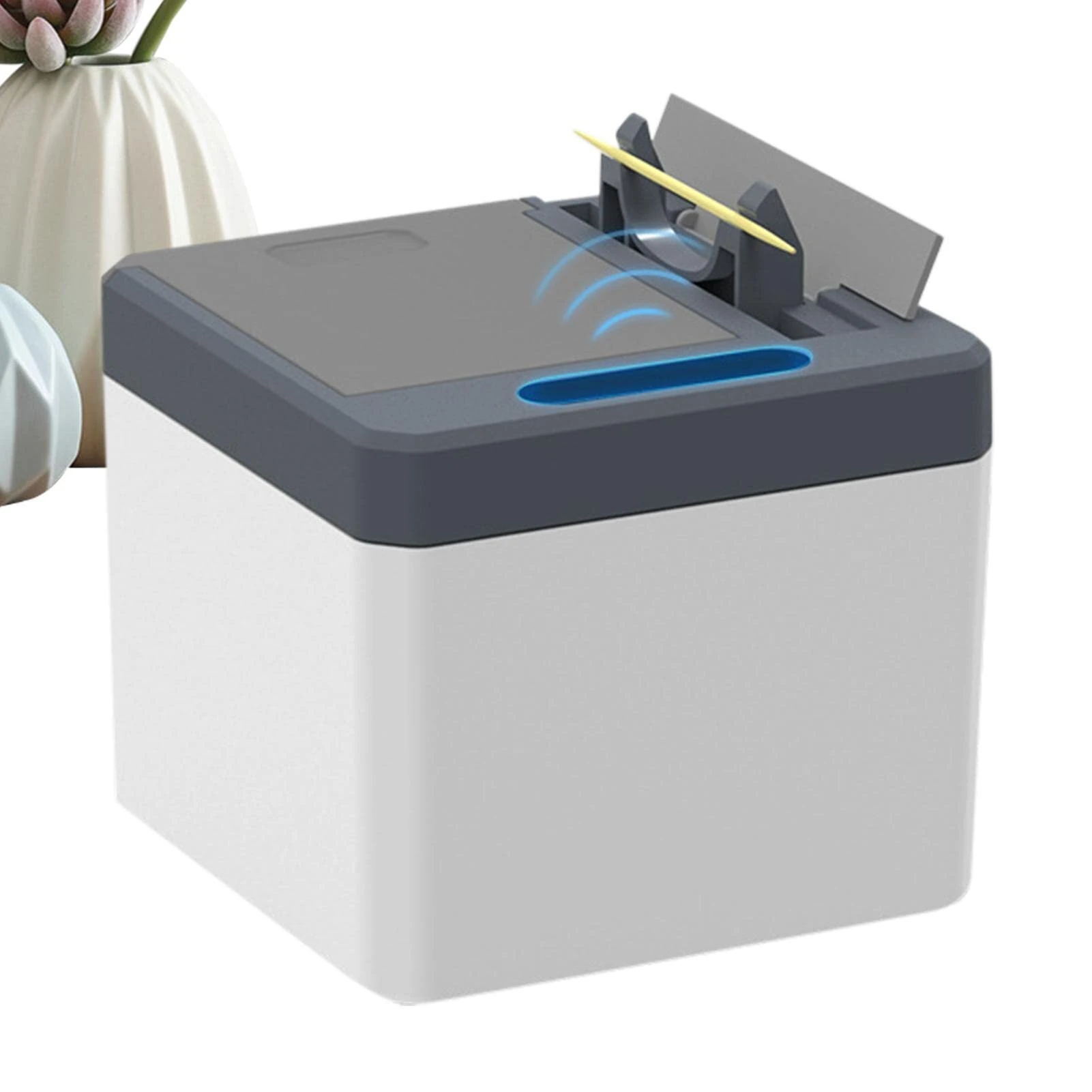 Automatic Toothpick Holder P0P-UP Toothpick Dispenser with Infrared Sensor Contactless Toothpick Dispenser with USB Charging for Living Rooms Kitchens Restaurants Shops Hotels — view 2