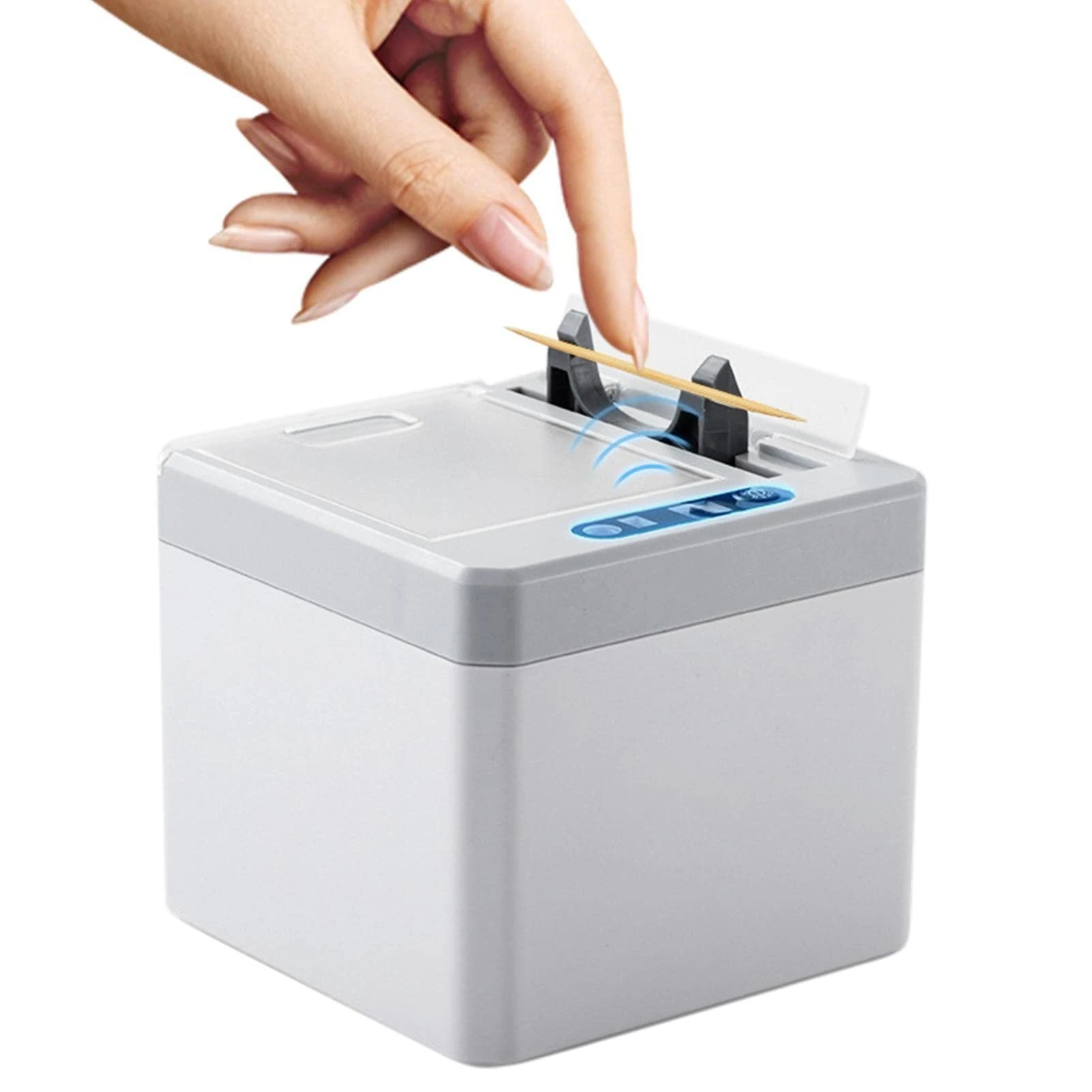 Automatic Toothpick Holder P0P-UP Toothpick Dispenser with Infrared Sensor Contactless Toothpick Dispenser with USB Charging for Living Rooms Kitchens Restaurants Shops Hotels — view 3