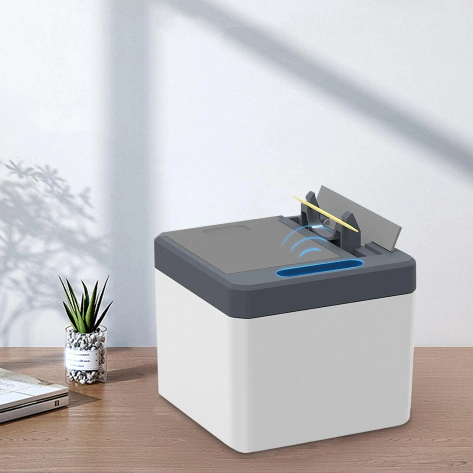 Automatic Toothpick Holder P0P-UP Toothpick Dispenser with Infrared Sensor Contactless Toothpick Dispenser with USB Charging for Living Rooms Kitchens Restaurants Shops Hotels — view 4