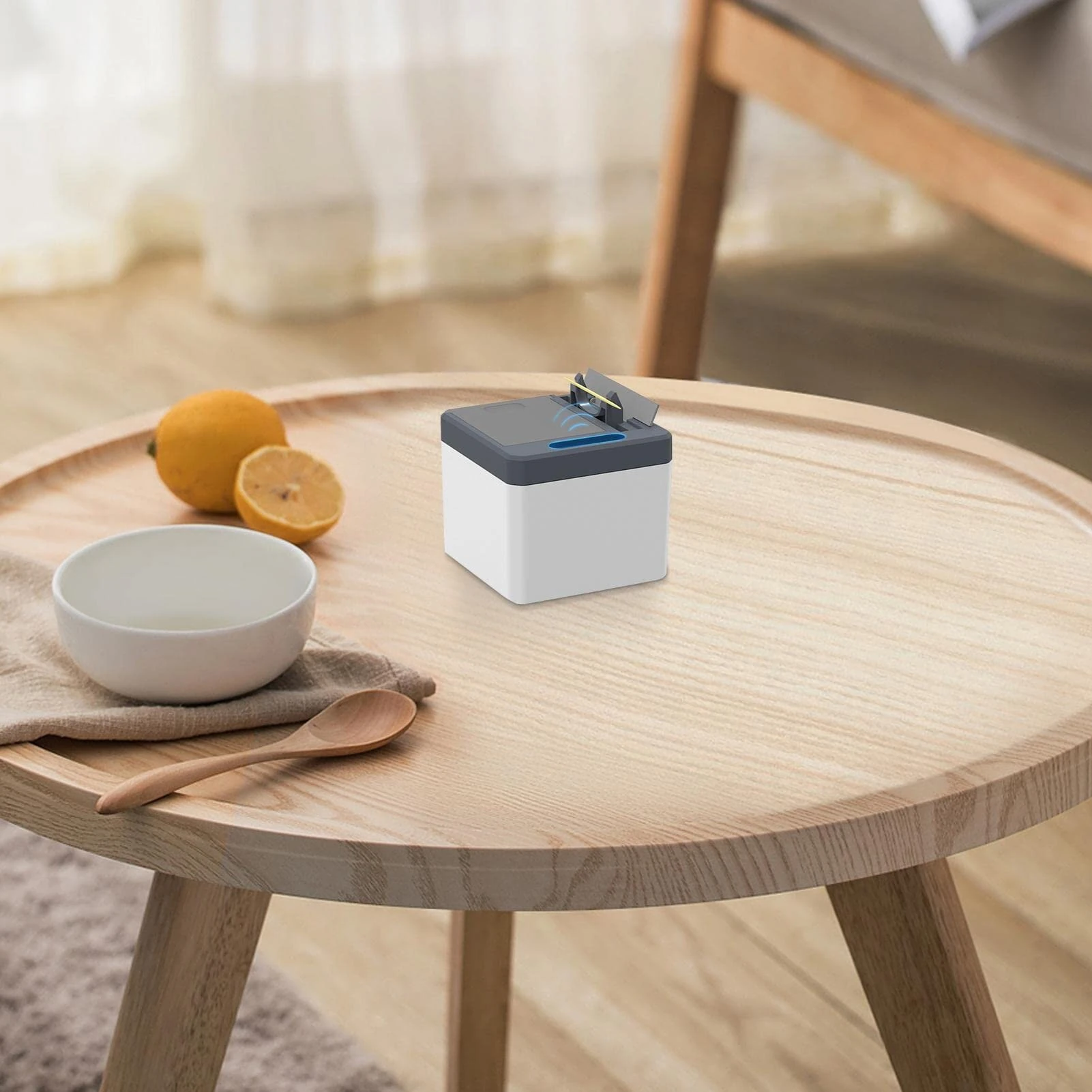 Automatic Toothpick Holder P0P-UP Toothpick Dispenser with Infrared Sensor Contactless Toothpick Dispenser with USB Charging for Living Rooms Kitchens Restaurants Shops Hotels — view 6